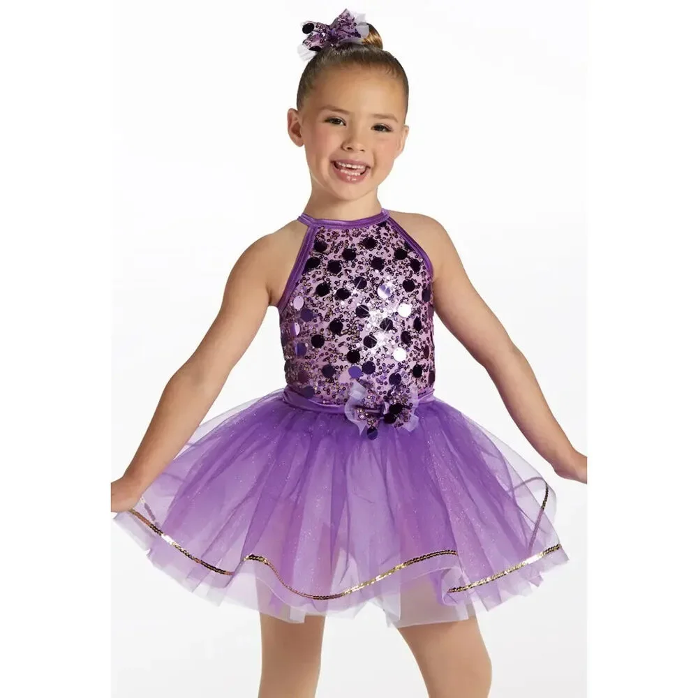 Pre-Owned Dance Costume Large Child Purple Weissman 15653 Tap Jazz Clogging Mus
